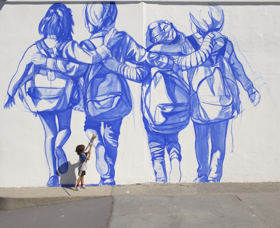 Mural pintura soldalit colegio madrid altermat
